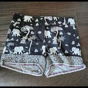 LOFT linen printed shorts